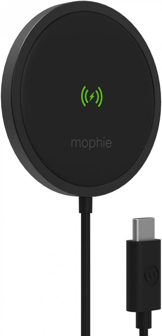 mophie snap+ Wireless Charger - 15W Wireless Charging pad for Qi-Enabled and MagSafe Compatible Devices