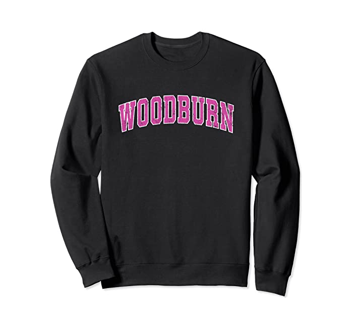 Woodburn Oregon OR Vintage Sports Design Pink Design Sweatshirt