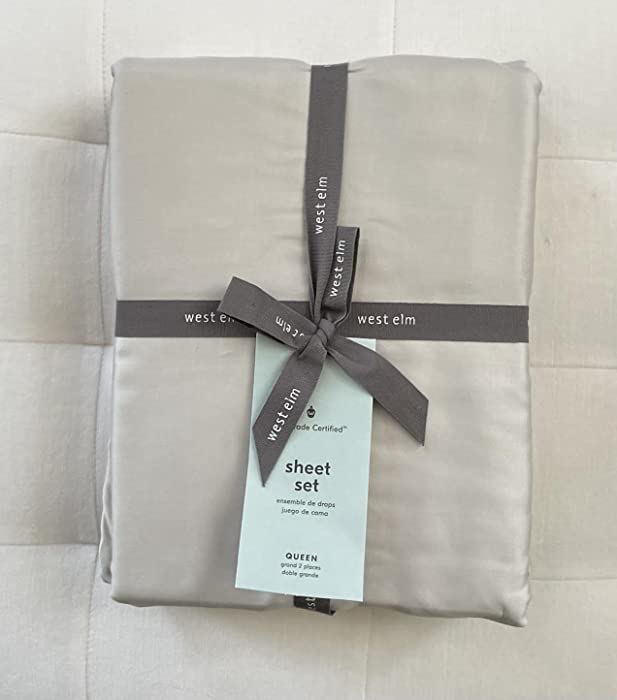 West Elm Tencel Sheet Set ~Queen~*Frost Gray~