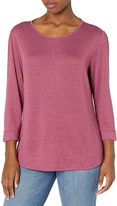 Van Heusen Women's 3/4 Sleeve Knit Top