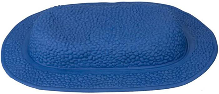 ZQXJBM TPE Material Bath Pillow Waterproof Headrest Massage Particles Bath Cushion with 25 Suction Cups, for Head Neck and Back Support, Bath Supplies (Blue)