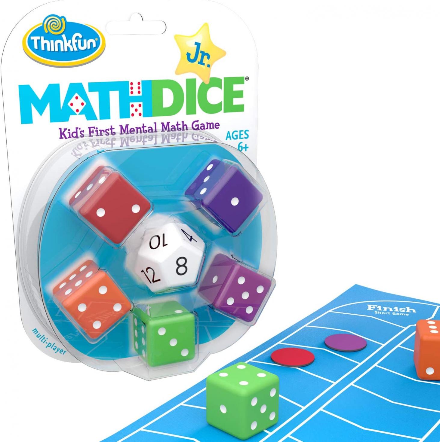 Think Fun Math Dice Junior Game for Boys and Girls Age 6 and Up - Teachers Favorite and Toy of the Year Nominee