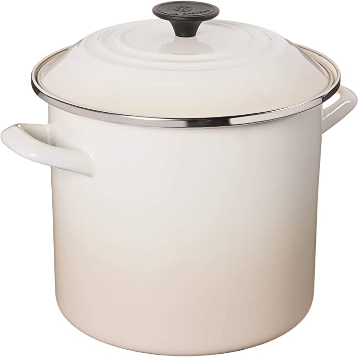 Le Creuset Enamel On Steel Stockpot, 8 qt., Meringue