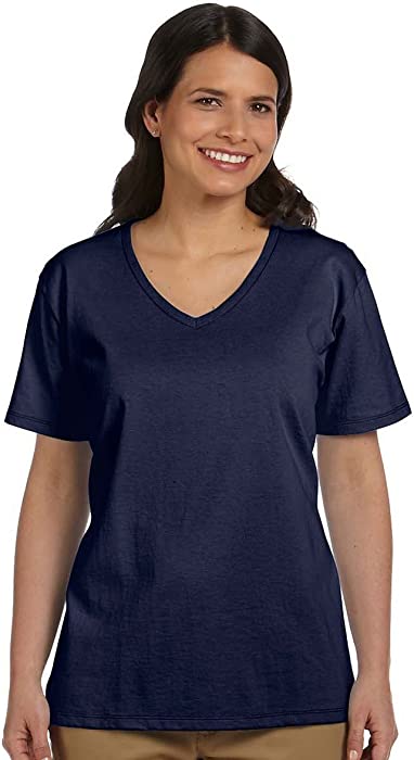 Hanes Women's Relaxed Fit ComfortSoft V-Neck T-Shirt