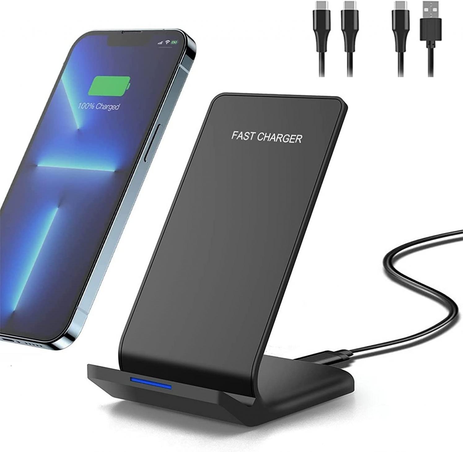 20W Upgraded Fast Wireless Charger,Qi-Certified Wireless Charging Stand Compatible iPhone 14/Plus/13/12/11/Pro/XR/XS Max/X/8 & Qi Phone Charger Docks for Samsung Galaxy S22 S21 S20 S10/Note 20/10/LG