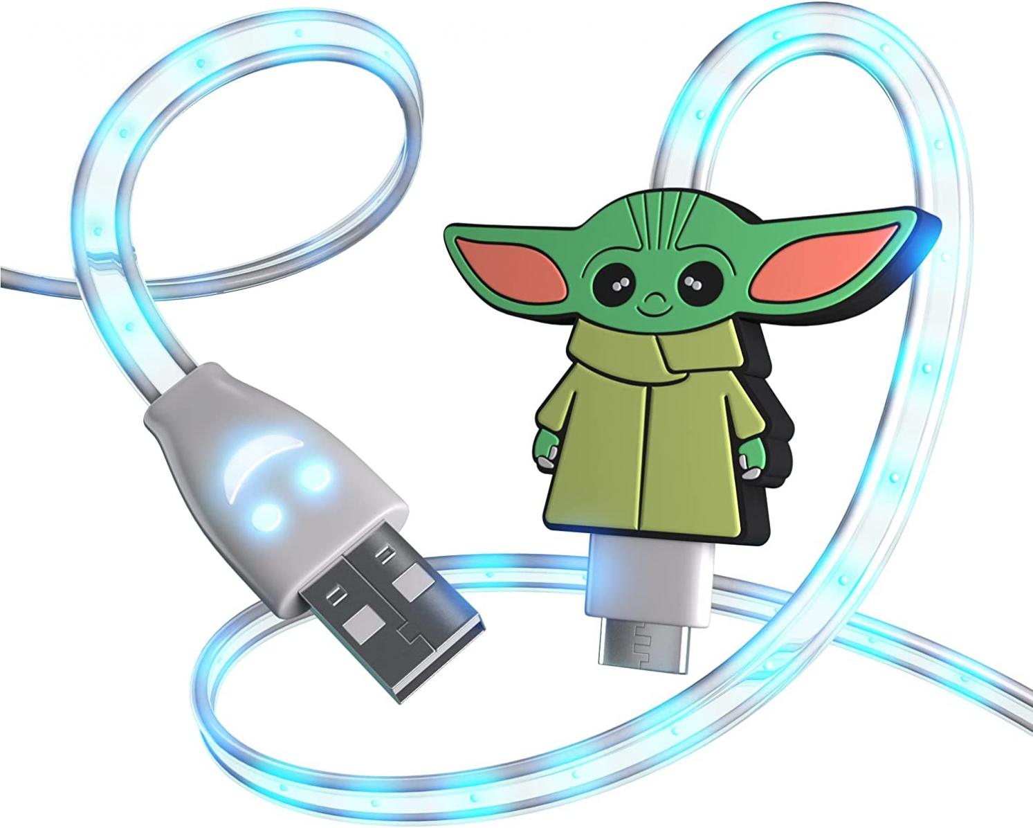 Baby_Yoda USB Type C Cable, 3ft LED Light Up Visible Flowing Fast Charger Charging Cords USB C Cable Compatible with Samsung Galaxy S10 S10E S9 S8 Plus Note 10 9 8,Moto Z,LG G8 and More