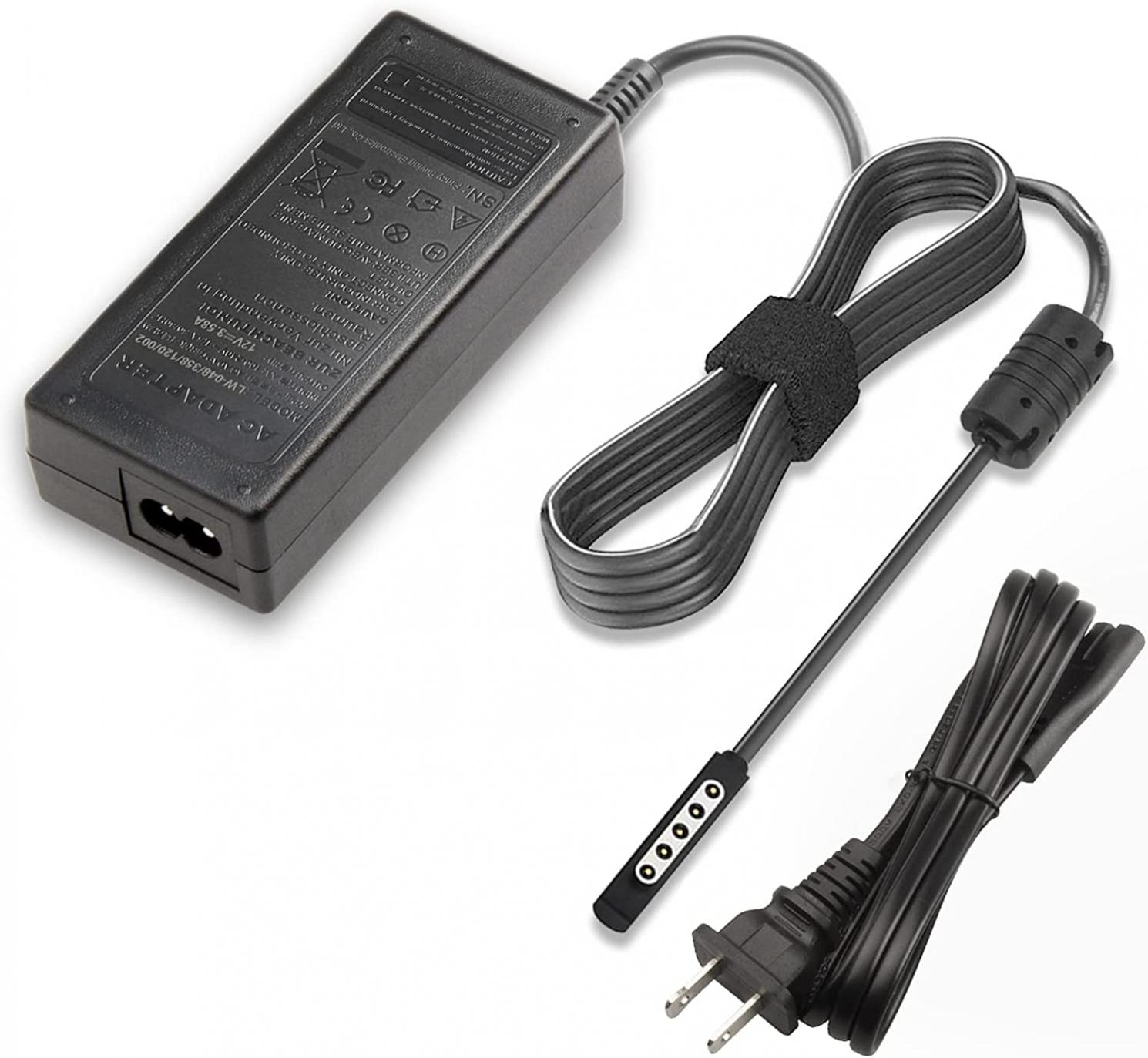 Microsoft Surface Pro 1 Pro 2 Pro RT Power Adapter Charger for Microsoft Surface Pro 1, Pro 2, Surface RT and 10.1 Windows 8 Tablet PC 48W 12V 3.58A