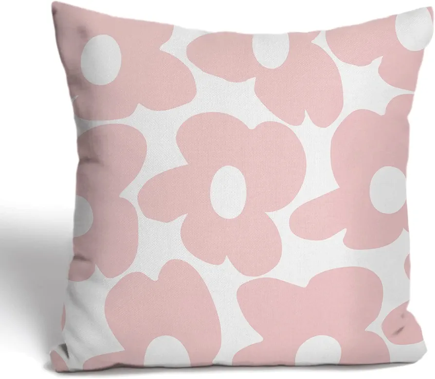 Danish Pastel Decor, 18x18 Pillow Cover for Coquette Aesthetic Pillows, Preppy Pink Decor