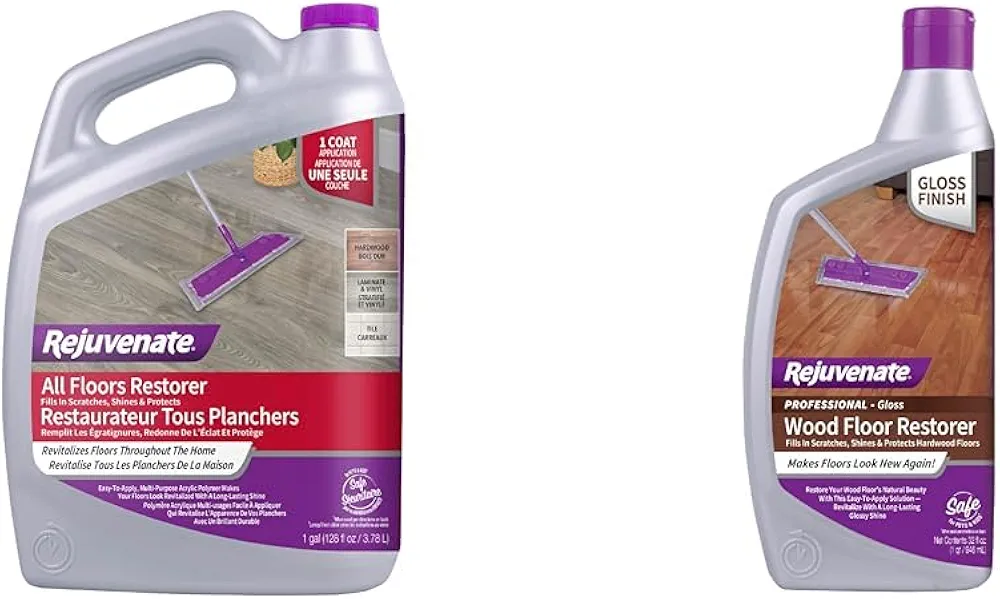 Rejuvenate All Floors 128oz & Wood Floor Restorer 32oz Floor Care Bundle