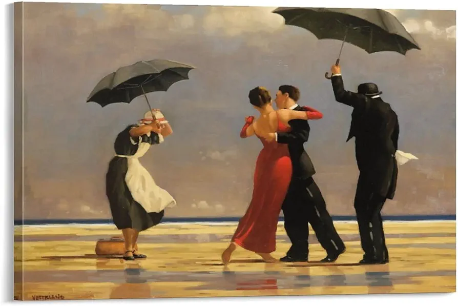 Art Poster The Singing Butler Jack Vettriano Artwork Canvas Print Home Wall Decor Posters Wall Art Paintings Canvas Wall Decor Home Decor Living Room Decor Aesthetic Prints 24x36inch(60x90cm) Frame-s