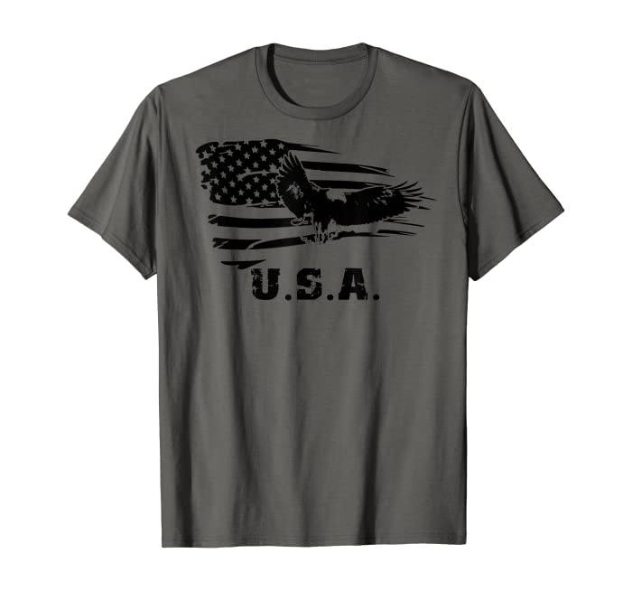 American Flag USA Eagle Patriotic T Shirt Men Women Youth