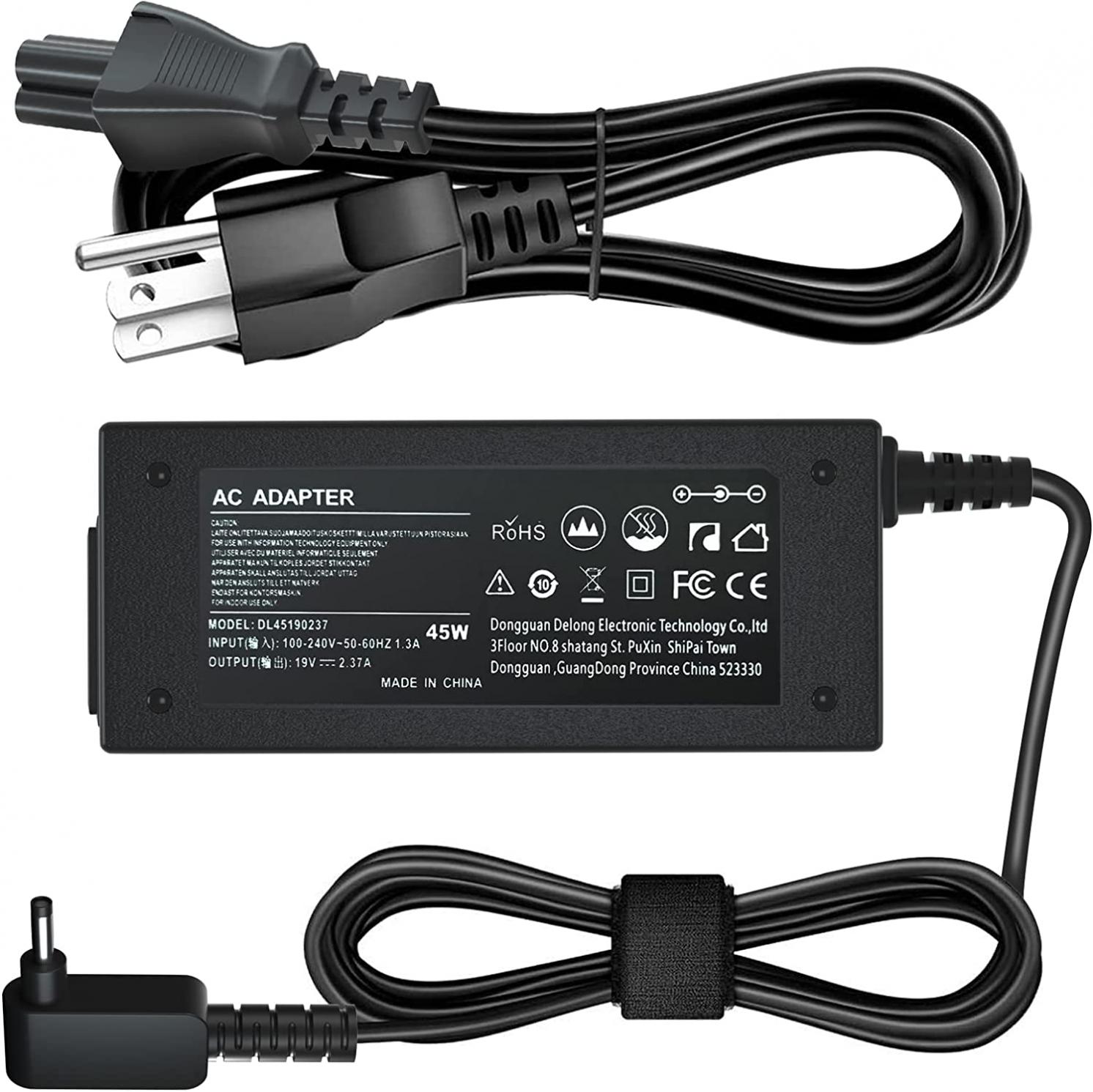 19V 2.37A 45W AC Adapter Laptop Charger for Acer Aspire 5 A515-44 A515-46 A515-54 A515-54G A515-55 A515-56 A517-52; Acer Chromebook R11 Series PA-1450-26 Power Cord