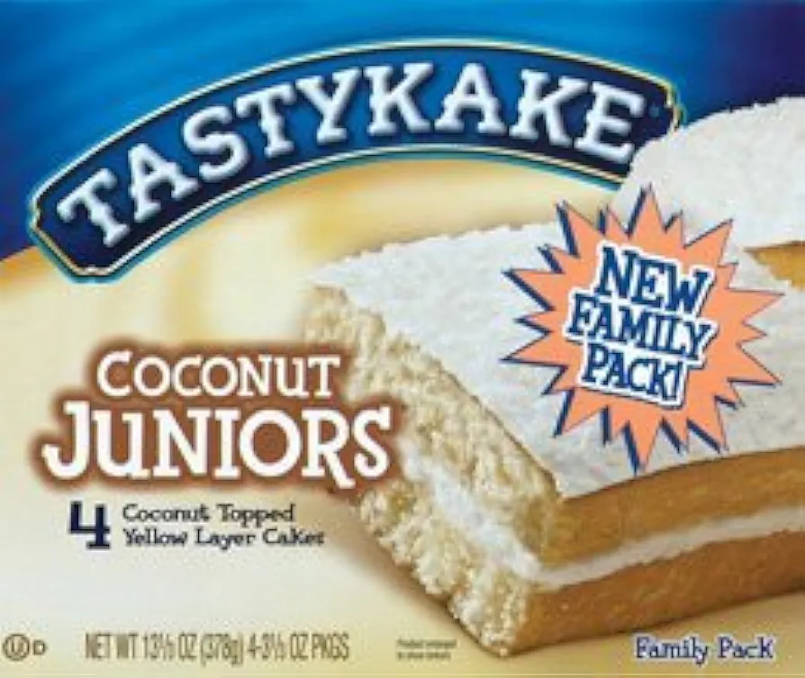 Tastykake Coconut Juniors 3 boxes 12 cakes by TASTYKAKES