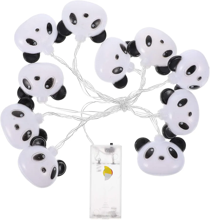 1 Set Giant Panda String Lights Holiday Light Decorative Led Light Home Lighting Decor Room Ornament Led Light Pendant Panda Plastic Lamp Led Light Hanging Ornament