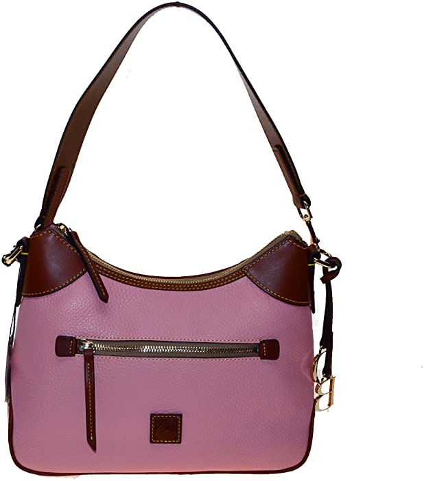 Dooney & Bourke Pebble Leather Hobo Pale Pink