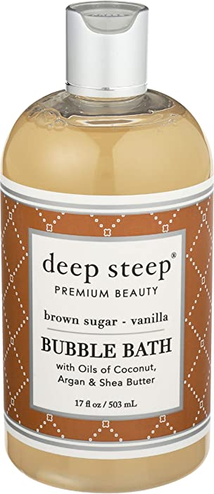 Deep Steep Bubble Bath Brown Sugar Vanilla, 17 Ounce