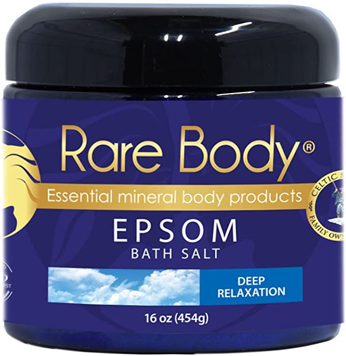 Rare Body Deep Relaxation Bath Salt – Relaxing Bath Soak with a Blend of Celtic Sea Salt, Epsom and Essential Oils, All Natural, Vegan and Gluten Free – 16 Ounces