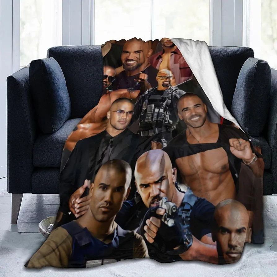 Shemar Moore Ultra Soft Micro Fleece Blanket Anti-Pilling Flannel Sleep Comfort Blanket for Traveling Camping Home Bed Living Room Sofa 40"x30"