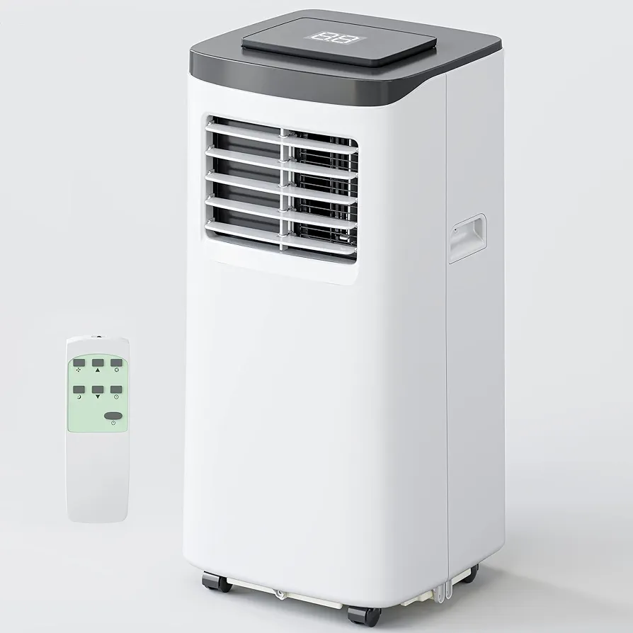 10000BTU Portable Air Conditioners - Portable AC Unit with Built-in Dehumidifier Fan Mode for Room up to 350 sq.ft. - Room Air Conditioner with 24H Timer & Remote Control Window Mount Kit