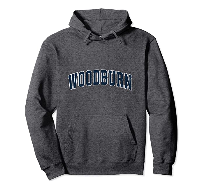 Woodburn Oregon OR Vintage Sports Design Navy Design Pullover Hoodie