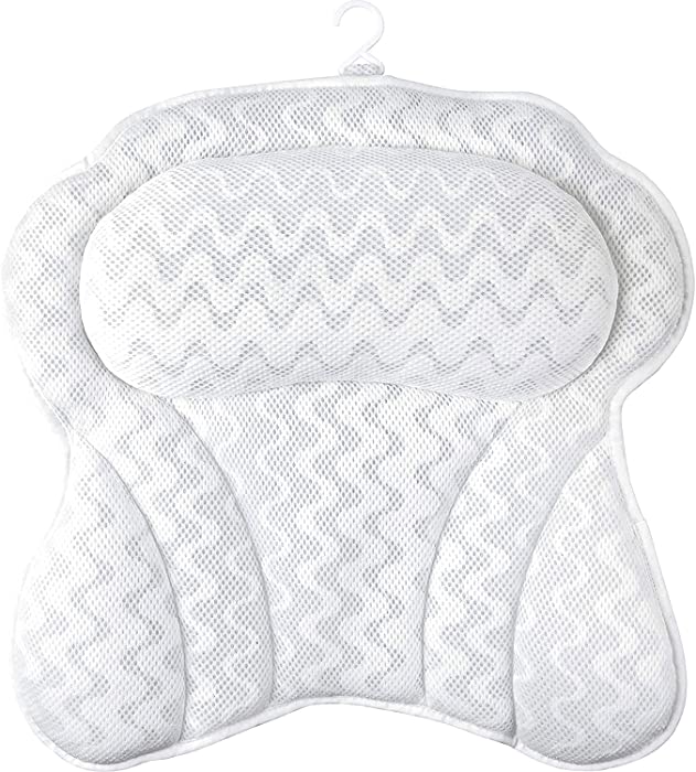 XXzhang Bath Pillow Spa Bathtub Ergonomic for Tub, Neck, Head, Shoulder Pillows Support Cushion Headrest - Fits All Bathtub,Home Spa