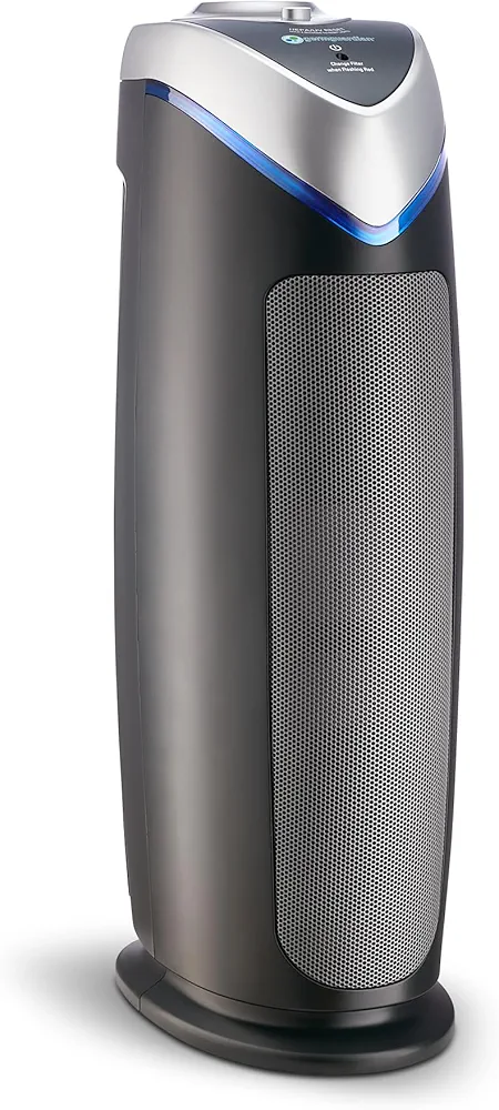 GermGuardian Air Purifier with HEPA 13 Filter, Removes 99.97% of Pollutants, Covers Large Room up to 743 Sq. Foot Room in 1 Hr, UV-C Light Helps Reduce Germs, Zero Ozone Verified, 22”, Gray, AC4825E