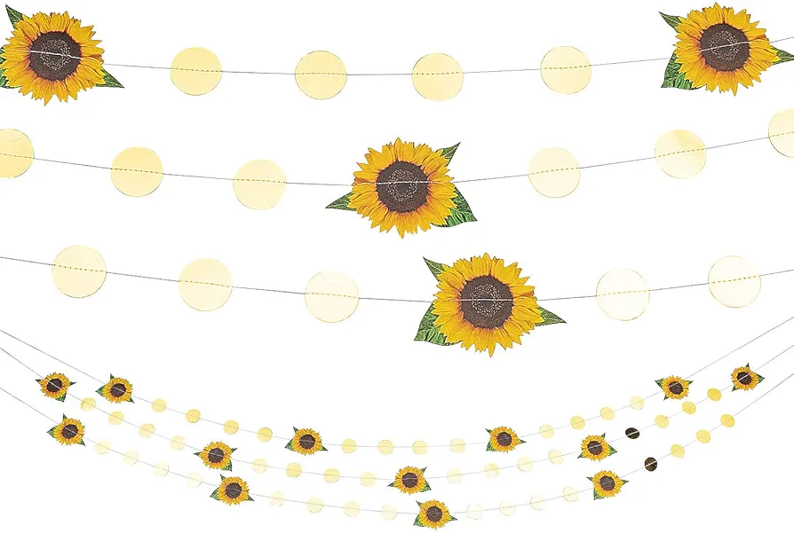 Sunflower Garland, 3 Pieces