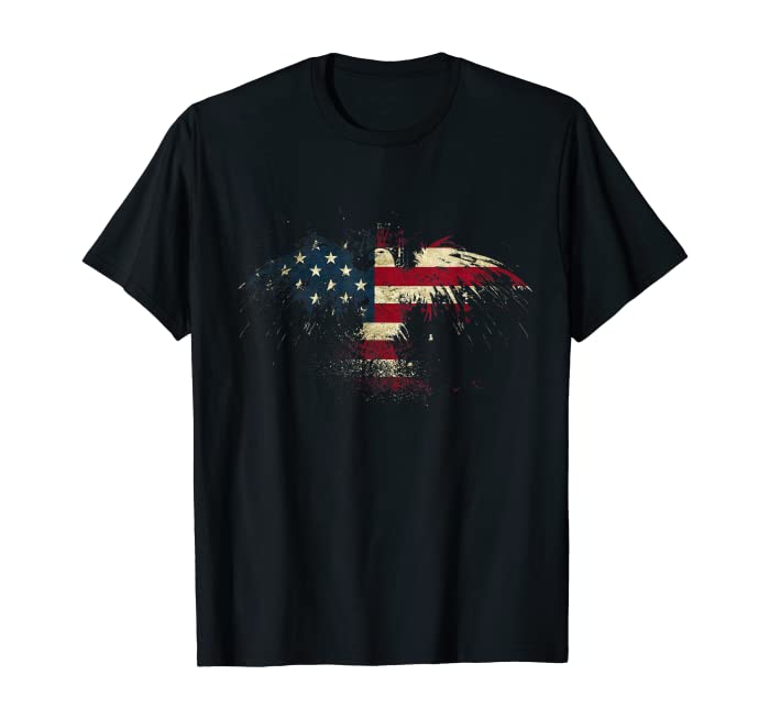 American Eagle Patriot T-Shirt US Flag With Eagle Gift Shirt