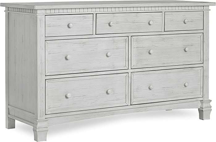 Evolur Cheyenne and Santa Fe Double Dresser, Antique Mist