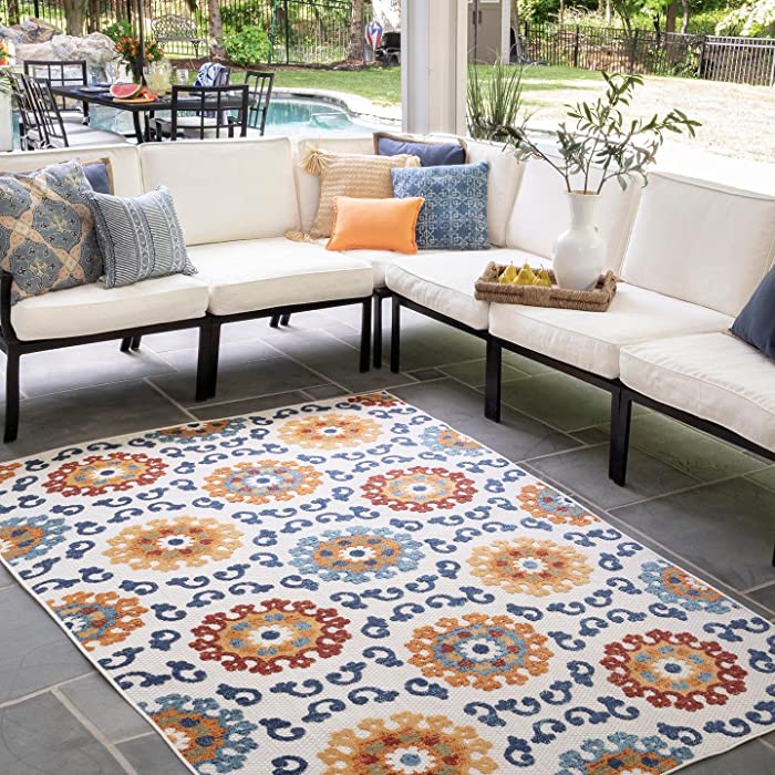 nuLOOM Aurora Transitional Indoor/Outdoor Area Rug, 3' x 5', Multi