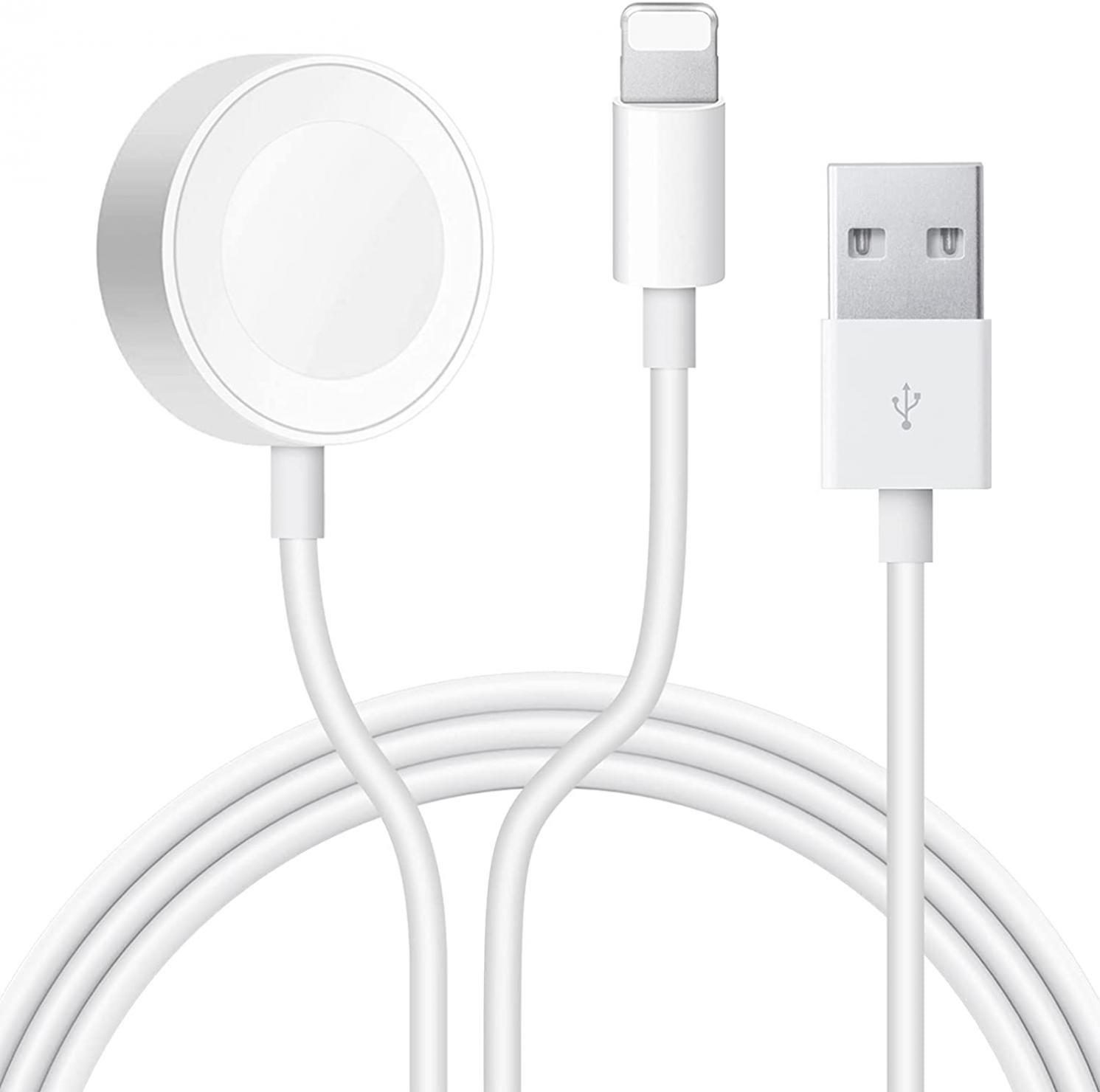 [Apple MFi Certified] 2 in 1 for Apple Watch Charger Portable Wireless Watch Charging Cable Compatible with Apple Watch Series SE/7/6/5/4/3/2/1 and iPhone 12/11/Pro/Max/XR/XS/XS Max/X & Pad Series