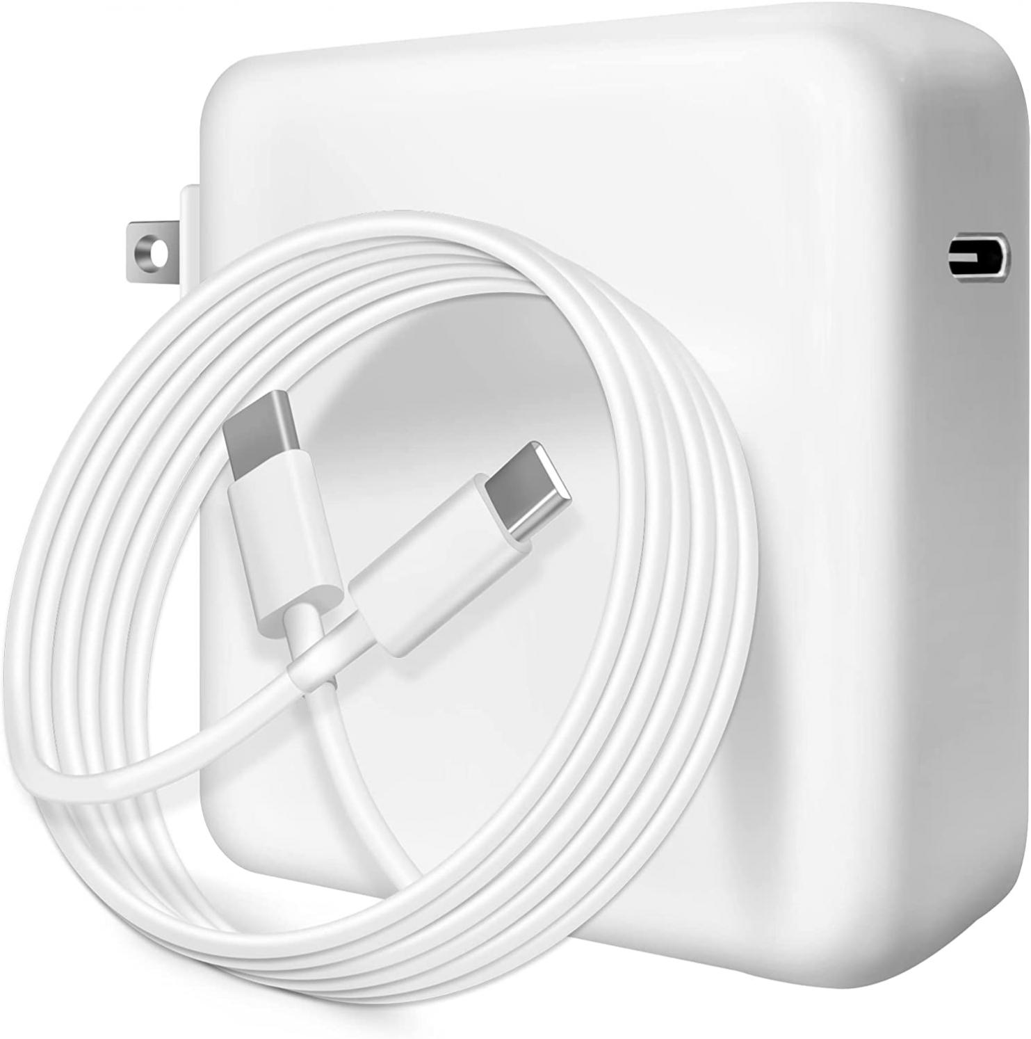 Mac Book Pro Charger 61W USB C Power Adapter Compatible with MacBook Pro 12/13/15 Inch, MacBook Air 13 inch, iPad Pro 2021/2020/2019/2018, Included 6.6ft USB C to USB C Fast Charger Cable