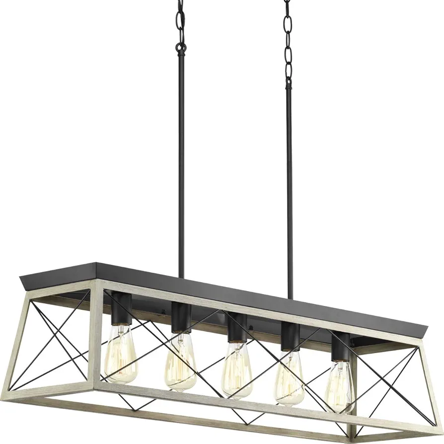 Briarwood Collection 5-Light Coastal Chandelier Light Graphite