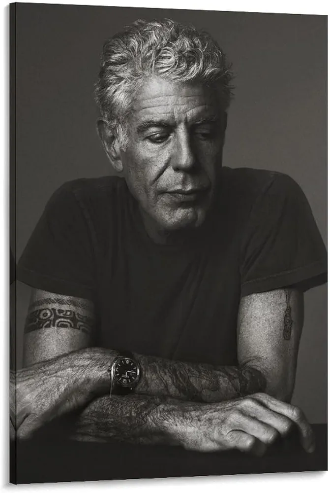 ClUOCELE Anthony Bourdain Canvas Art Poster And Wall Art Picture Print Modern Family Bedroom Decor Posters 16x24inch(40x60cm)