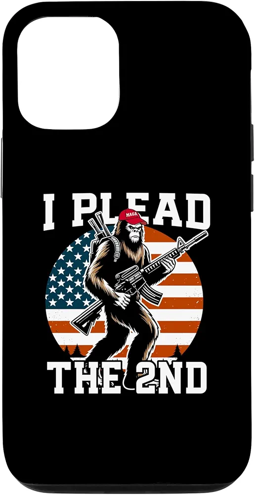 iPhone 15 Plead the Second Amendment AR15 American Flag Bigfoot Case