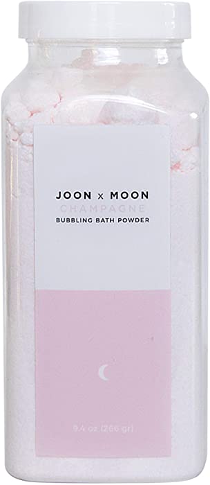 JOON X MOON Bubbling Bath Fizz, (Champagne, 1 Pack), Soothing Bath Soak for Relaxation and Hydrated Skin, Shea Butter, Coconut Oil and Vitamin E for a Nourishing Bubble Bath, 9 oz