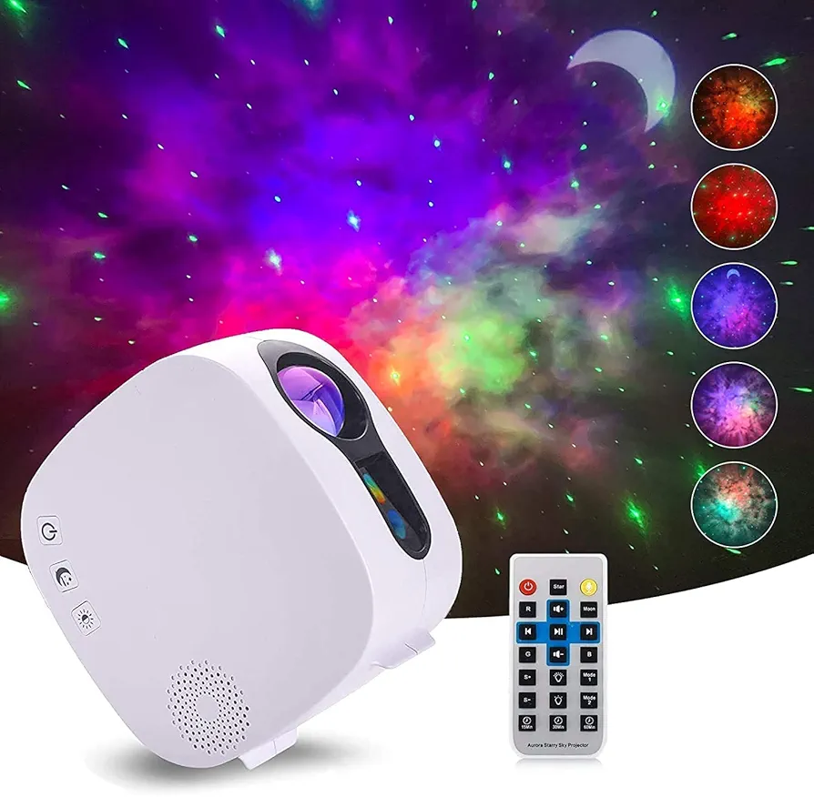 Galaxy Projector,Night Light Star Projector with Bluetooth Speaker, Remot Control LED Nebula Cloud Gift for Kids Room Bedroom Decor, Accompany,Night Light Ambiance