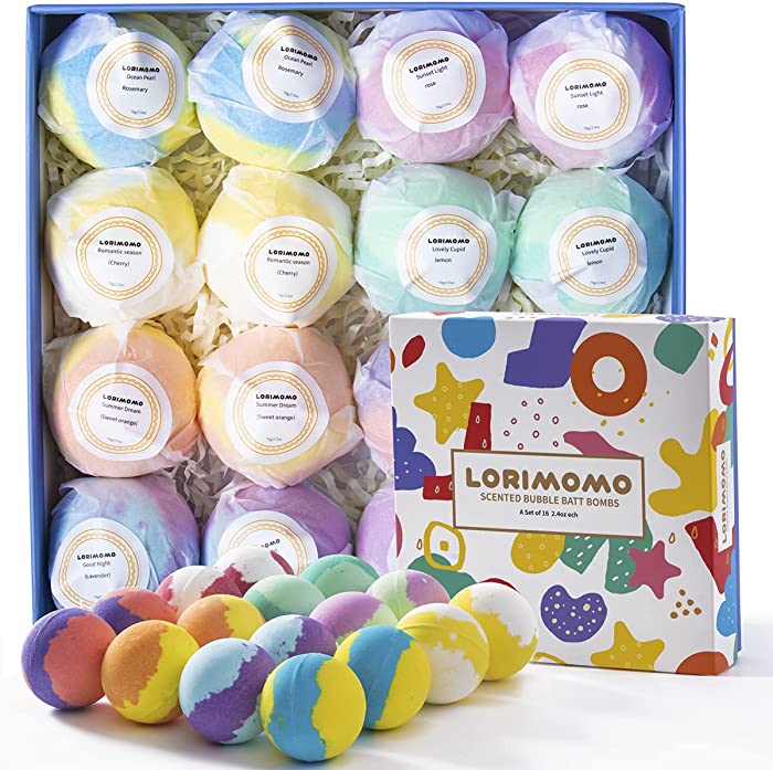 LORIMOMO Bath Bombs for Women & Kids 16 PCS