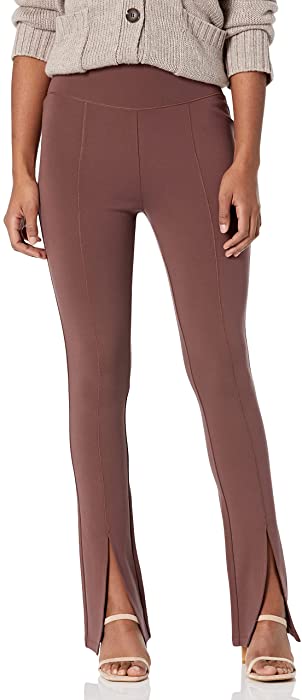 The Drop Women's Uma High Rise Flare Pants, Chocolate