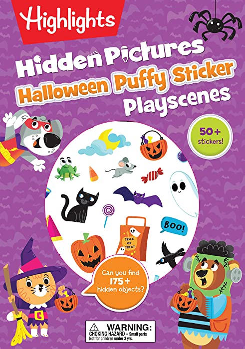 Halloween Hidden Pictures Puffy Sticker Playscenes (Highlights Puffy Sticker Playscenes)