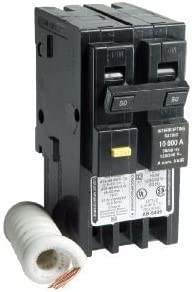 50 Amp HOM250GFIC Two Pole GFCI Circuit Breaker for Square D Homeline by Square D