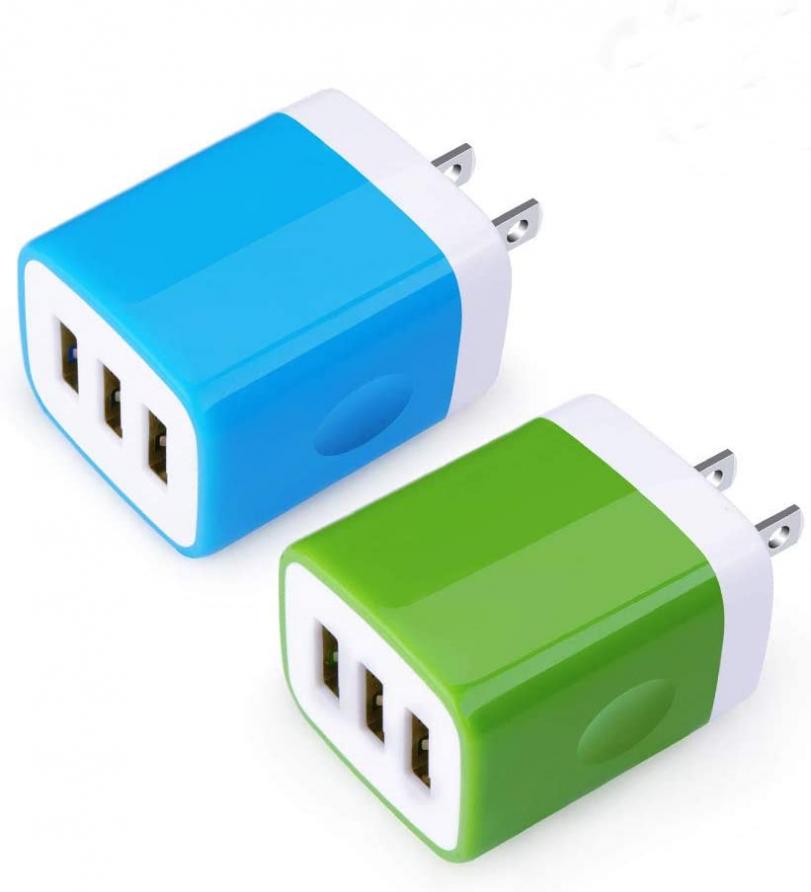 USB Wall Charger,Sicodo 2-Pack Universal 3.1A Home Travel Quick Wall Plug Charger Cubes Compatible with iPhone 8,7 Plus,6s Plus,Tablet, Samsung Galaxy S8 Plus, S7 Edge, HTC, Nokia, LG, Sony and More