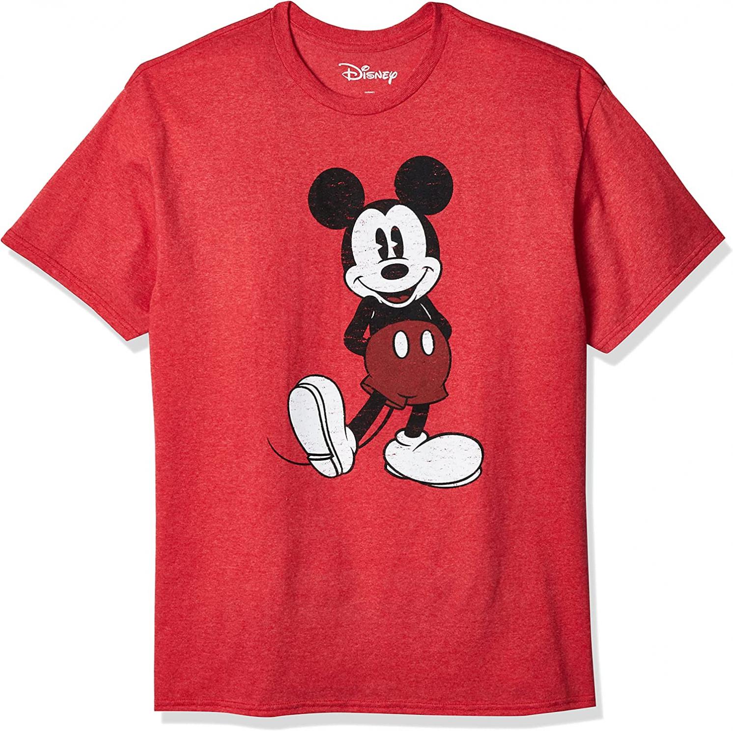 Disney Men's Full Size Mickey Mouse Distressed Look T-Shirt