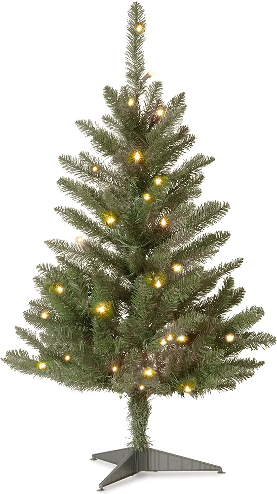 National Tree Company Artificial Mini Christmas Tree, Green, Kingswood Fir, Includes Stand, 3 Feet