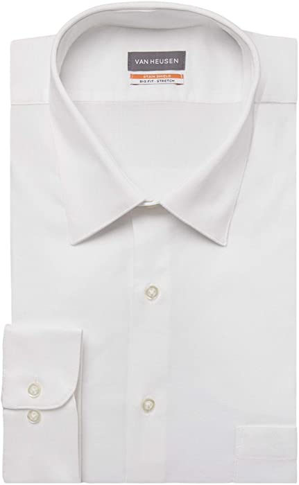 Van Heusen Men's BIG FIT Dress Shirt Stain Shield Stretch (Big and Tall)