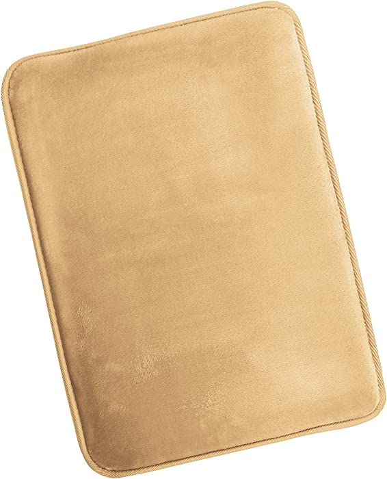 Clara Clark Bathroom Rugs, Ultra Soft Plush Bath Mat for Bathroom, Non-Slip, Velvet Memory Foam Bath Rugs, 17 x 24, Solid Camel Gold