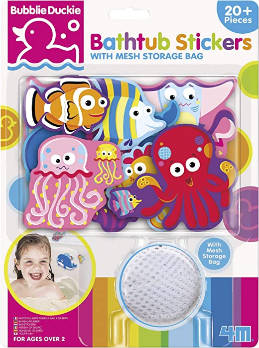 4M Foam Bathtub Stickers with Mesh Bag, Assorted (3841)