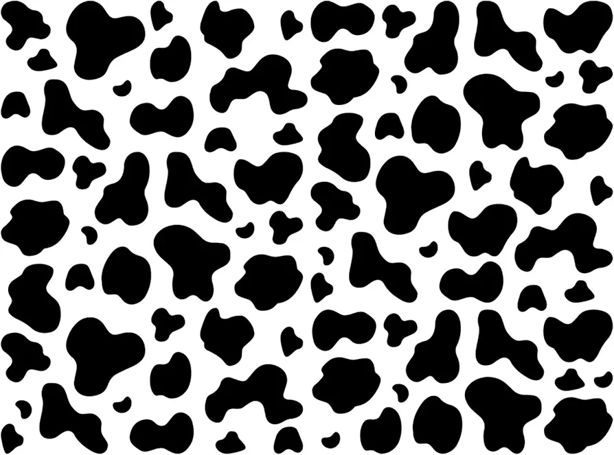 84 Pieces Cow Print Decor Wall Decal Cheetah Spot Animal Print Wall Stickers Removable Vinyl DIY Art Dalmation Spots Wall Mural for Bedroom Living Room Nursery Door Glass Bottle Tile (Black)