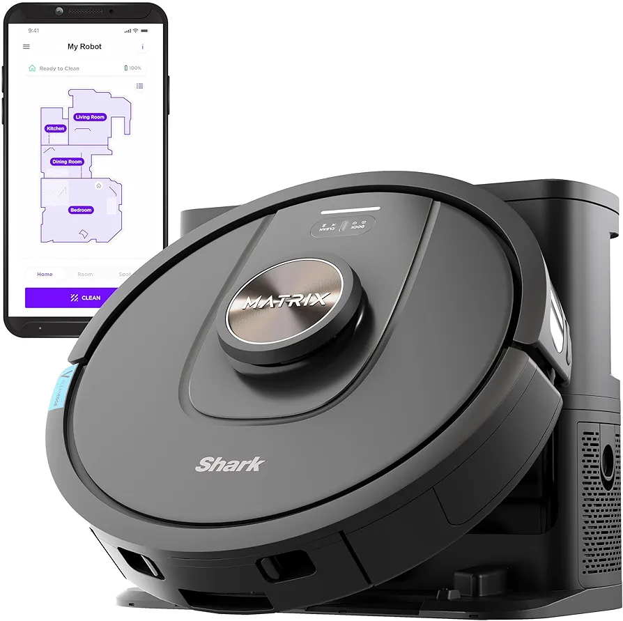 Shark UR2360S Ultra Robot Vacuum, with Matrix Clean, Precision Mapping, 30-Day Capacity HEPA Bagless Self Empty Base, Self-Cleaning Brushroll Perfect for Pet Hair, WiFi, Black (Renewed)