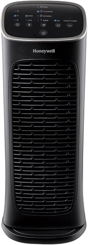 Honeywell HFD280 Compact Air Genius 4 Air Purifier with Permanent Washable Filter, Medium Rooms (150 sq. ft.), Black